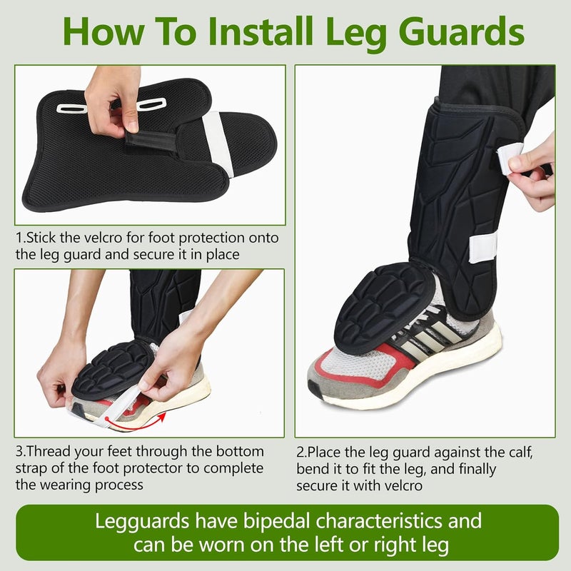 NVAAV Baseball Leg Guard, Softball Batter's Shin and Foot Shield with Adjustable Straps, Breathable and Impact Resistant, Suitable for Both Left and Right Feet, Youth and Adult Size - Image 5
